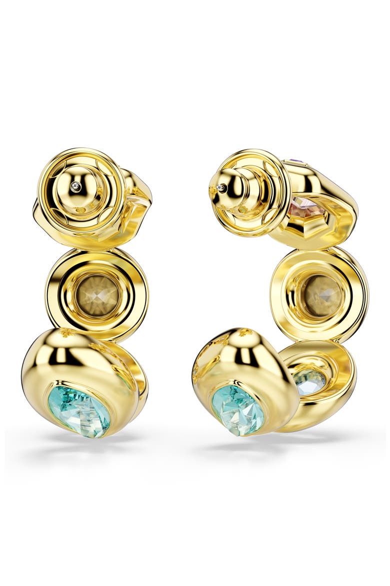 Gema Crystal Hoop Earrings, Alternate, color, GOLD/ MULTI