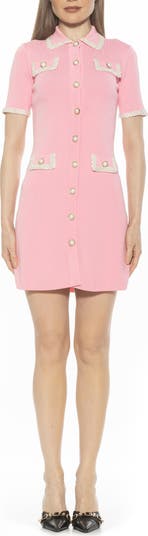 Odette Short Sleeve Knit Shirtdress