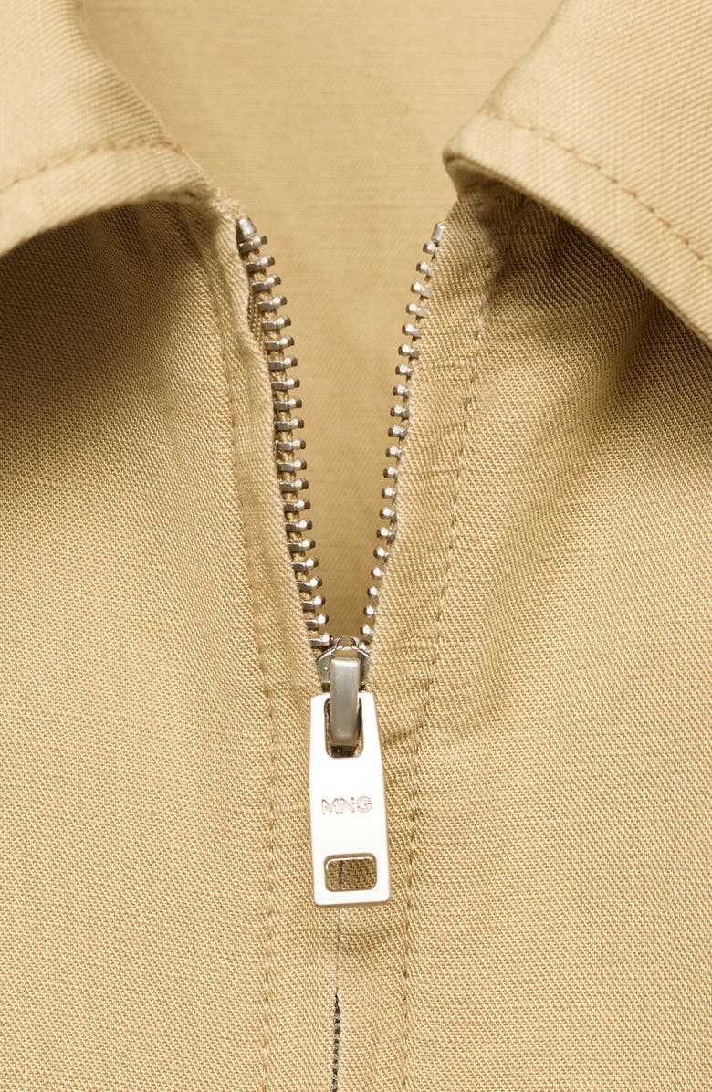 MANGO Zip Jacket, Alternate, color, Beige