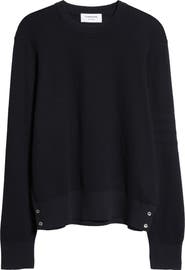 Thom Browne Relaxed Fit Open Stitch Virgin Wool Sweater