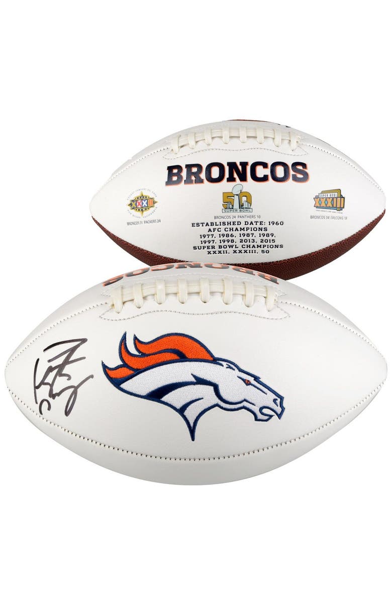FANATICS AUTHENTIC Peyton Manning Denver Broncos Autographed 2016 White Panel Football, Main, color,