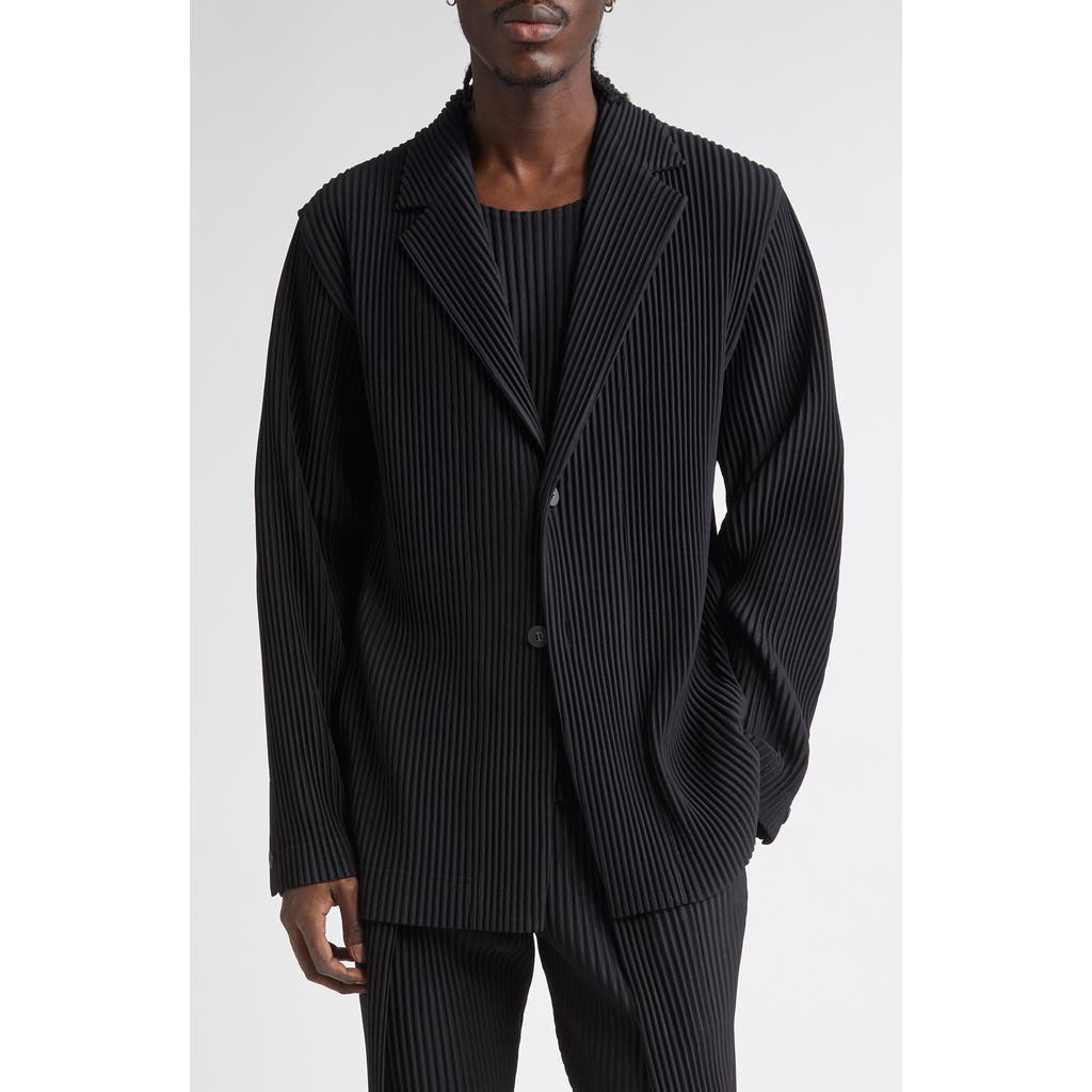 Homme Plissé Issey Miyake Basics Pleated Blazer in Black  product