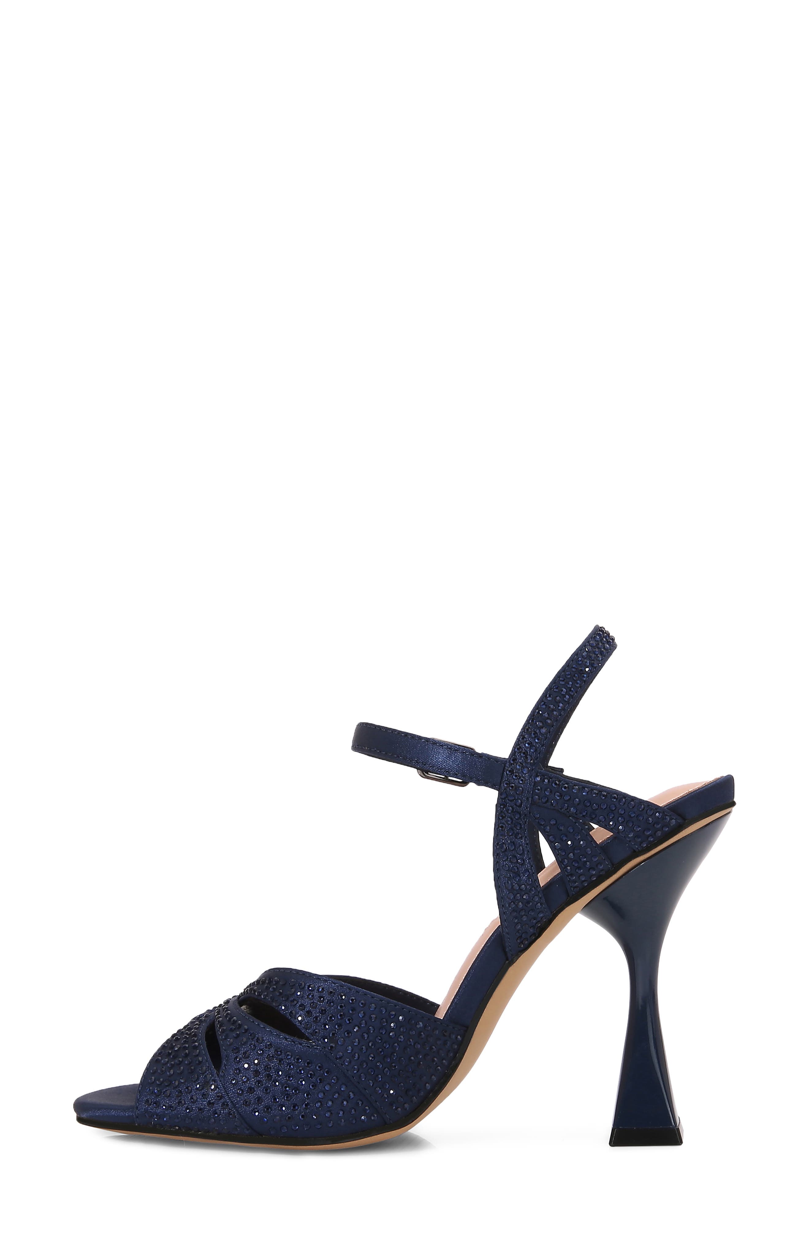 Trisha Crystal Sandal, Alternate, color, NAVY