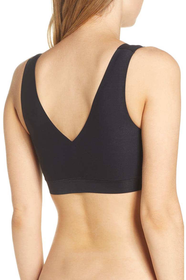 Soft Stretch 2-Pack Padded V-Neck Wireless Bras, Alternate, color, BLACK