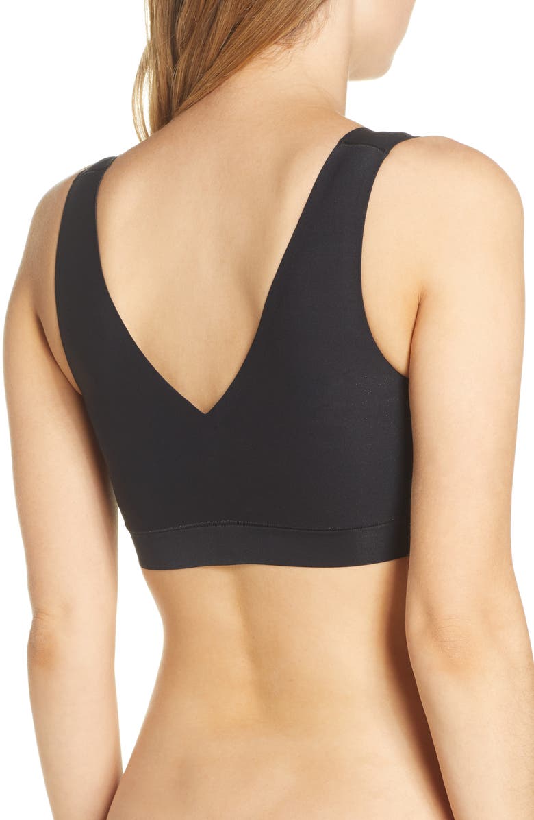 Chantelle Lingerie Soft Stretch Padded V-Neck Bralette, Alternate, color, Black