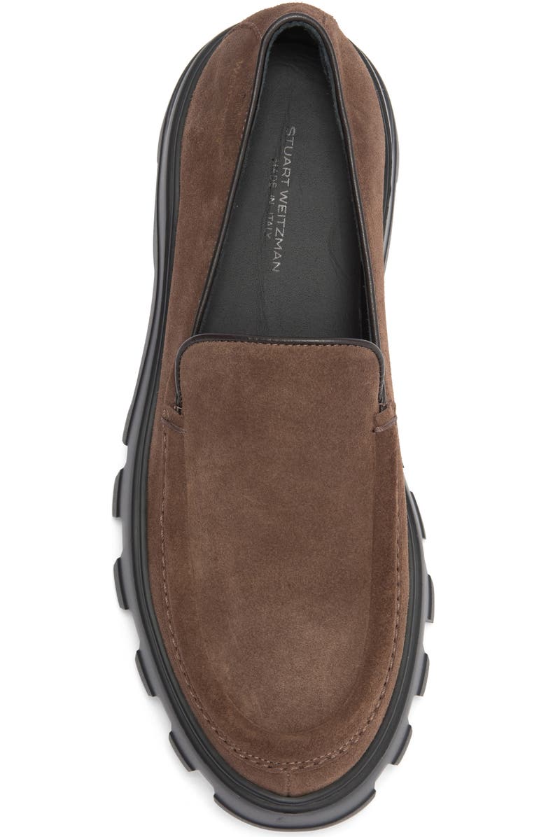 Stuart Weitzman Anders Platform Slip-On Shoe, Alternate, color, Dark Brown