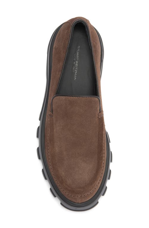 Stuart Weitzman Anders Platform Slip-on Shoe In Brown