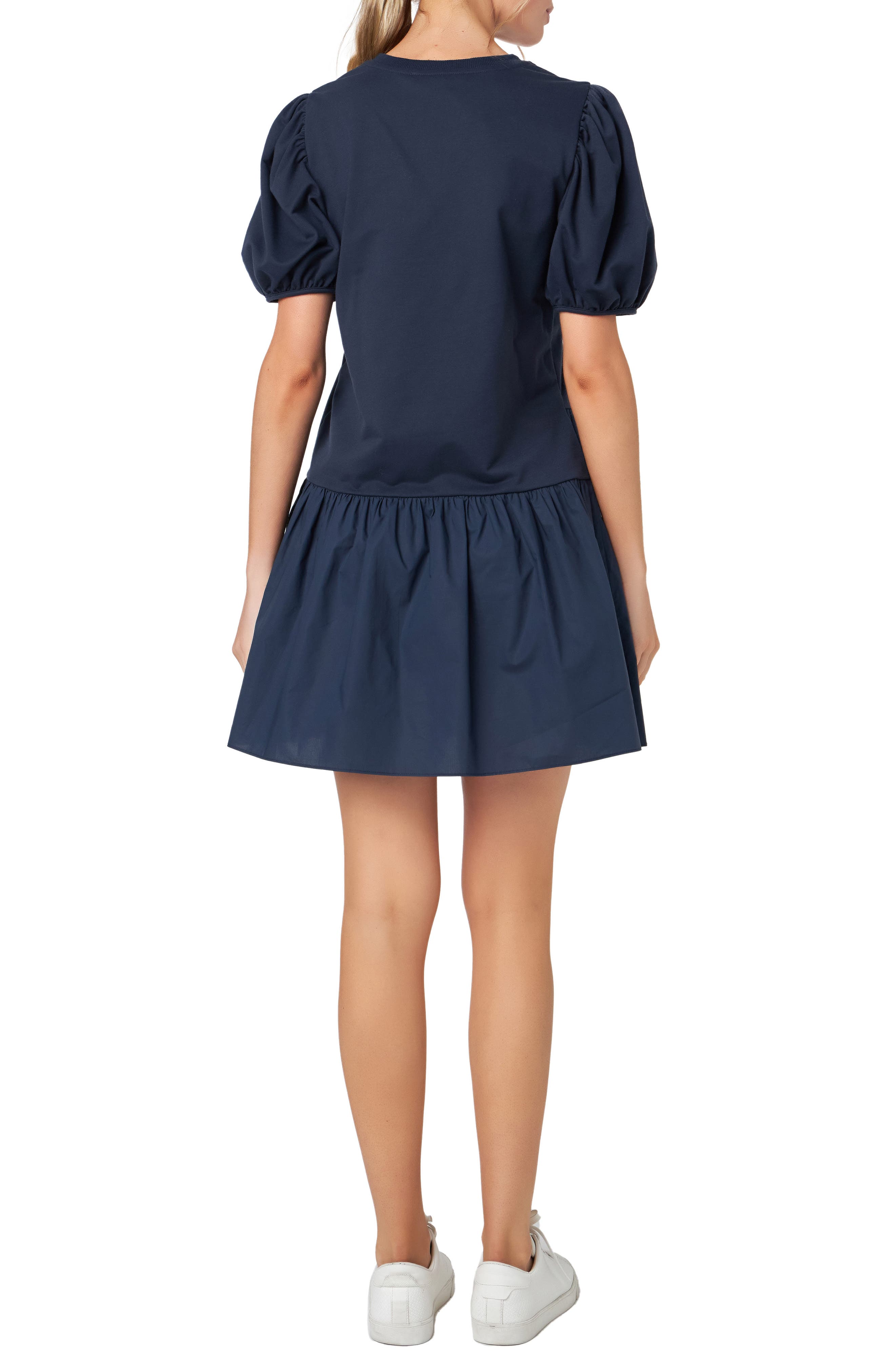 english factory puff sleeve mini dress English Factory