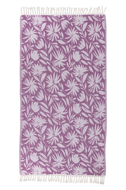 Whimsical Flower Organic Turkish Towel