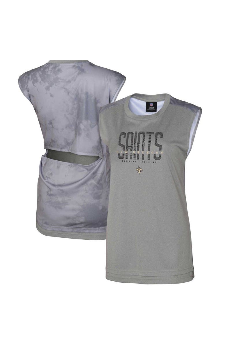Outerstuff Women's Gray New Orleans Saints No Sweat Tank Top, Main, color, Gray