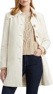 Lauren Ralph Lauren Balmacaan Hooded Raincoat