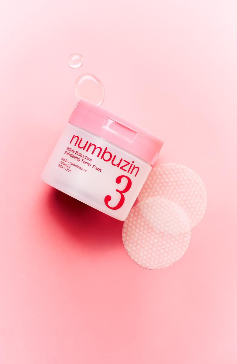 Numbuzin No.3 Bifida Bakuchiol Exfoliating Toner Pads, Alternate, color,