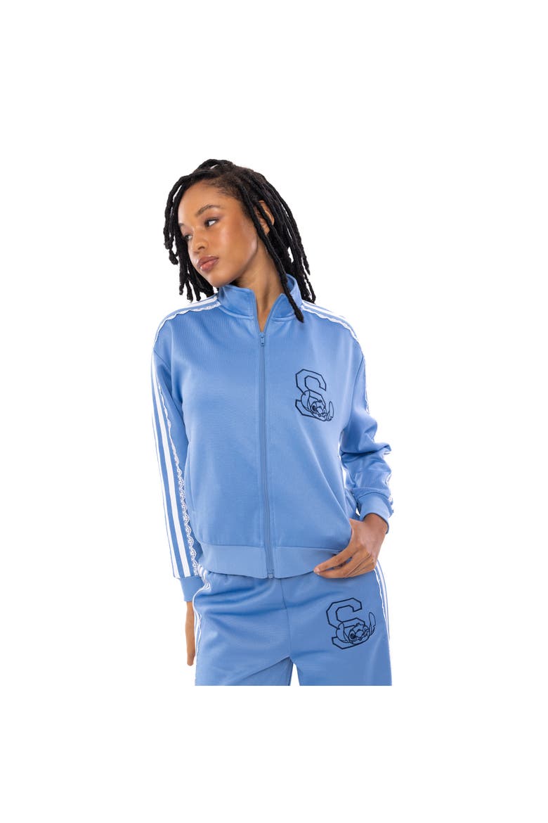Lilo & Stitch Zip-Up Track Jacket, Alternate, color, Light Blue Stitch