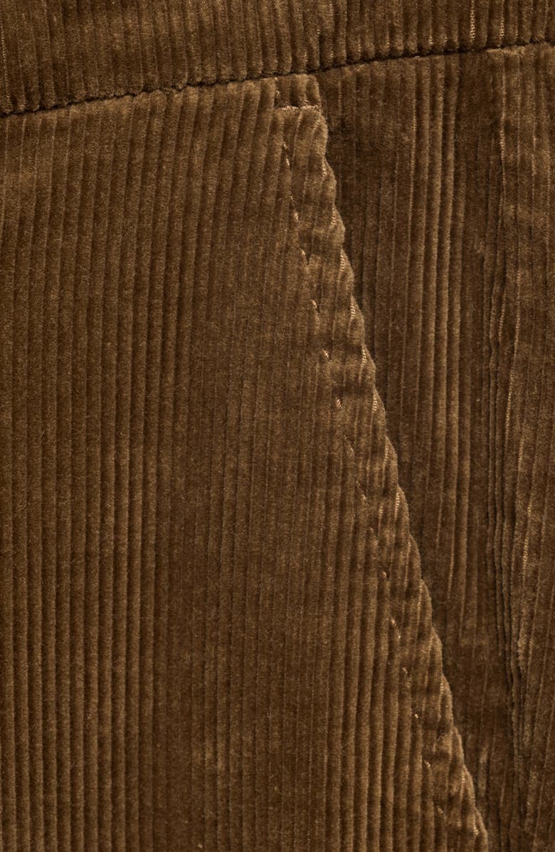 MANGO Slim Fit Straight Leg Corduroy Pants, Alternate, color, Medium Brown