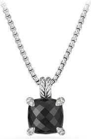 David Yurman Châtelaine Pendant Necklace with Black Onyx and Diamonds