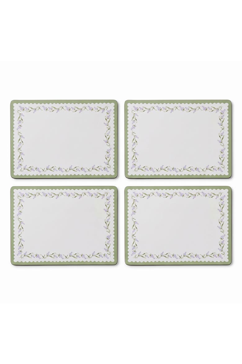 Lavandula Set of 4 Cork Back Placemats, Main, color, Multi