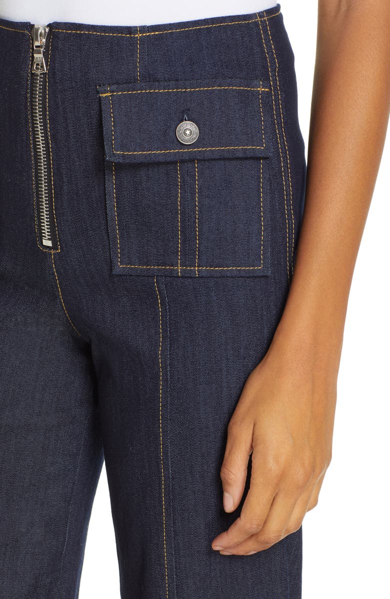 Cinq à Sept Azure Crop Wide Leg Jeans, Alternate, color, Indigo