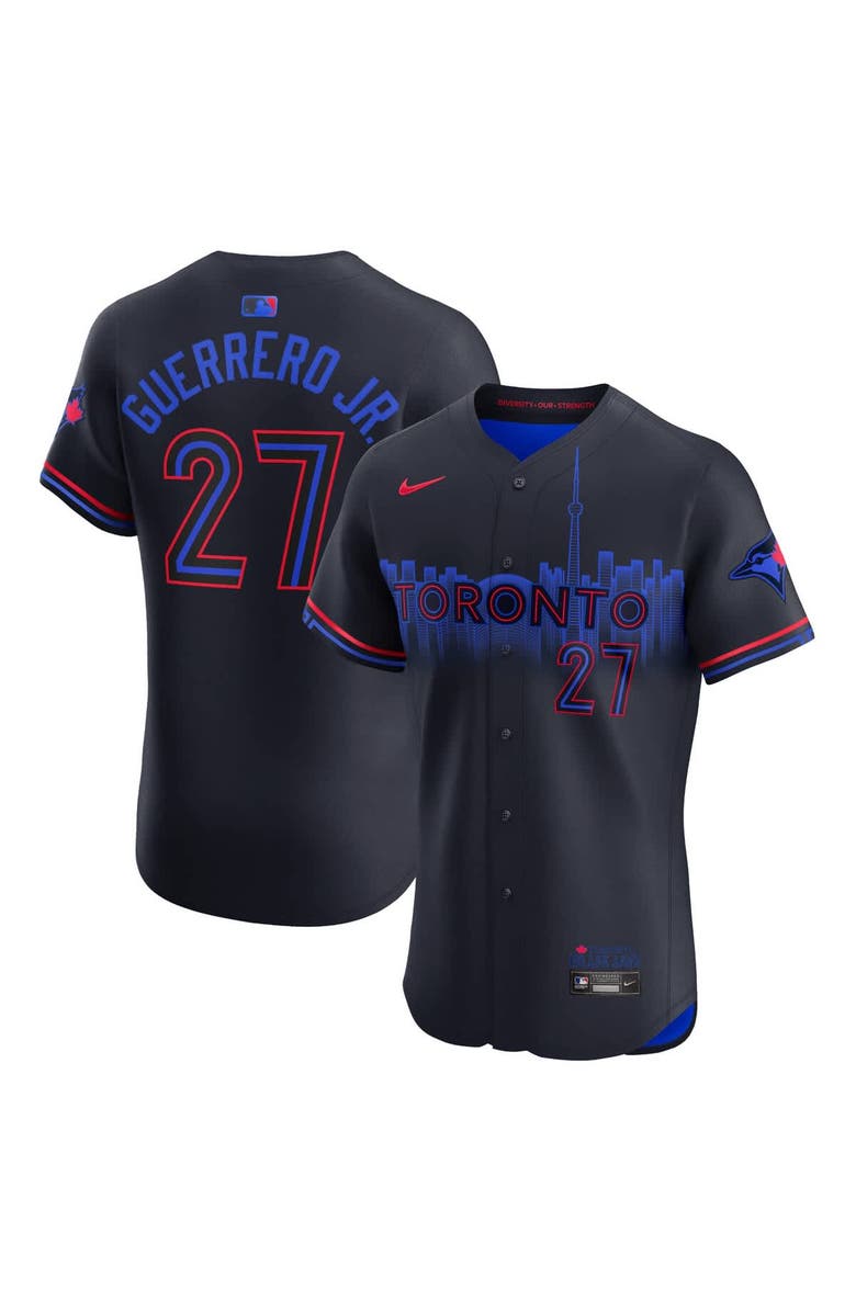 Nike Men's Nike Vladimir Guerrero Jr. Navy Toronto Blue Jays 2024 City Connect Elite Player Jersey, Main, color, 
