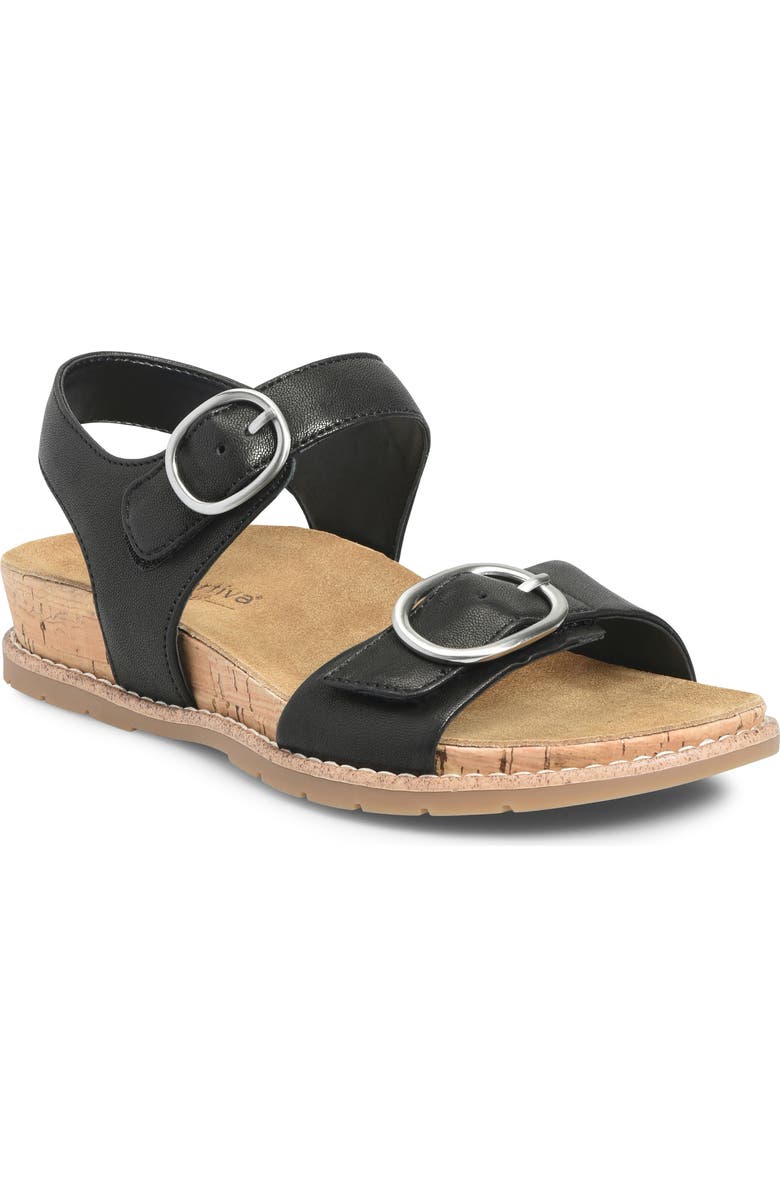 Comfortiva Gibson Slingback Platform Wedge Sandal, Main, color, Black