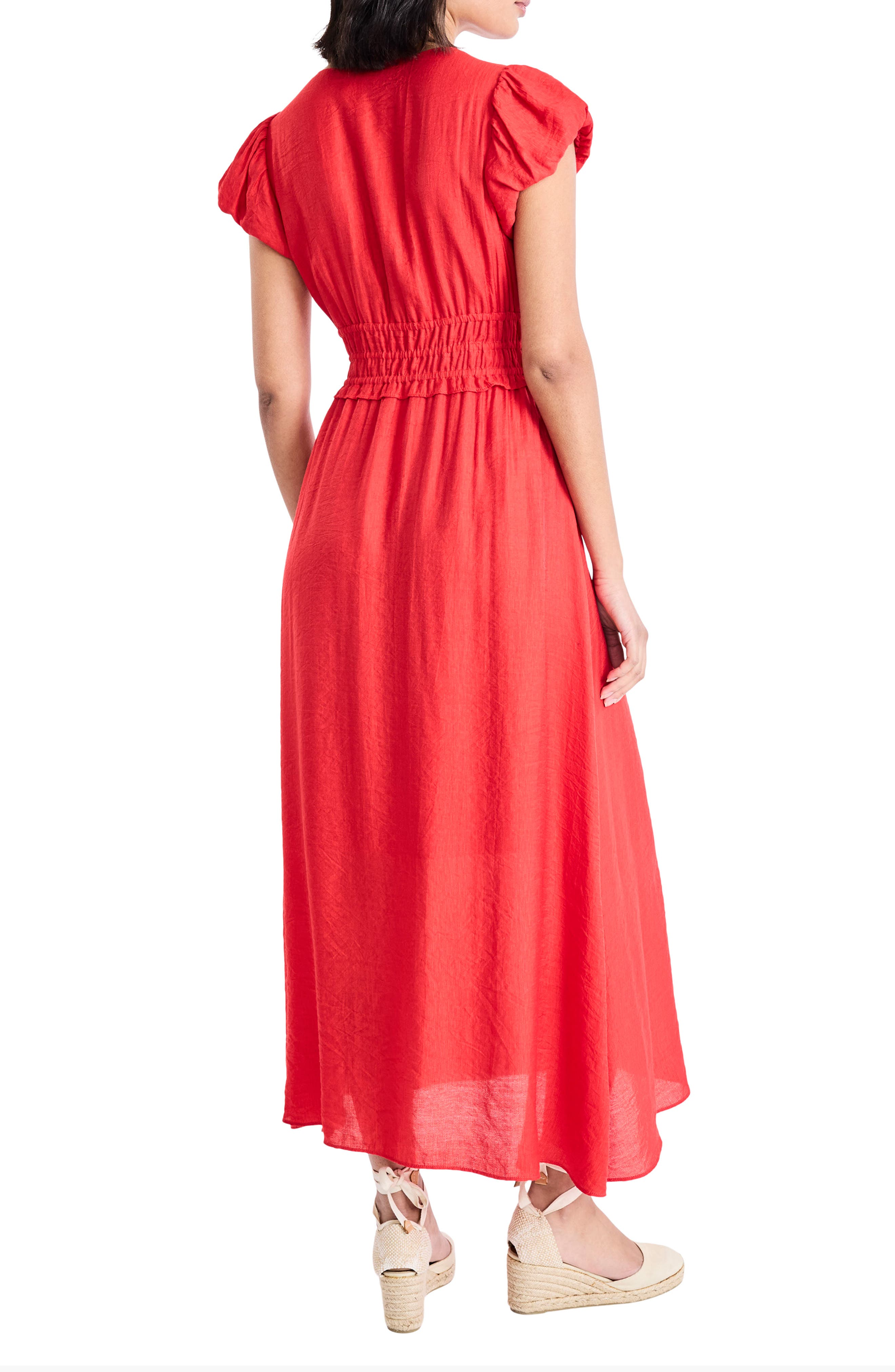 Puff Sleeve Fit & Flare Midi Dress - image 2