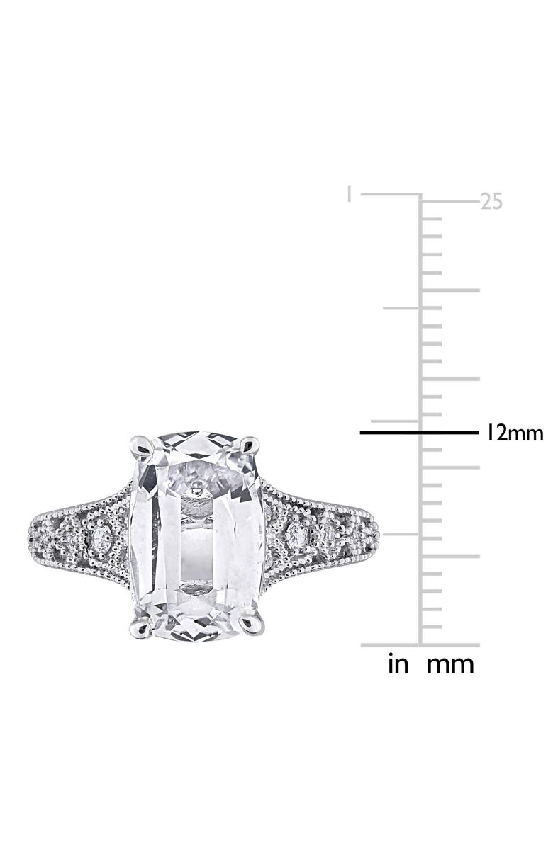 DELMAR Lab-Grown Sapphire Ring, Alternate, color, Metallic Silver