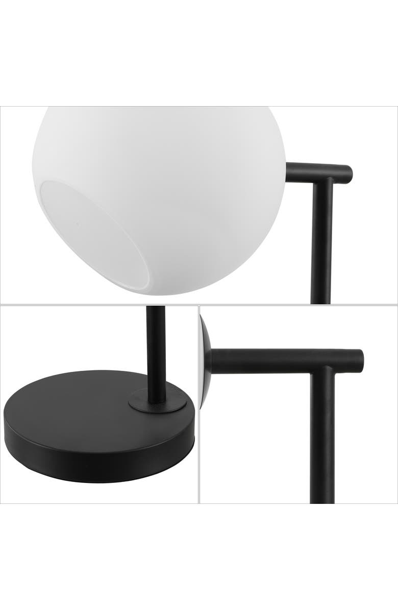 JONATHAN Y Charles Contemporary Modern Metal/Marble LED Table Lamp, Alternate, color, Black