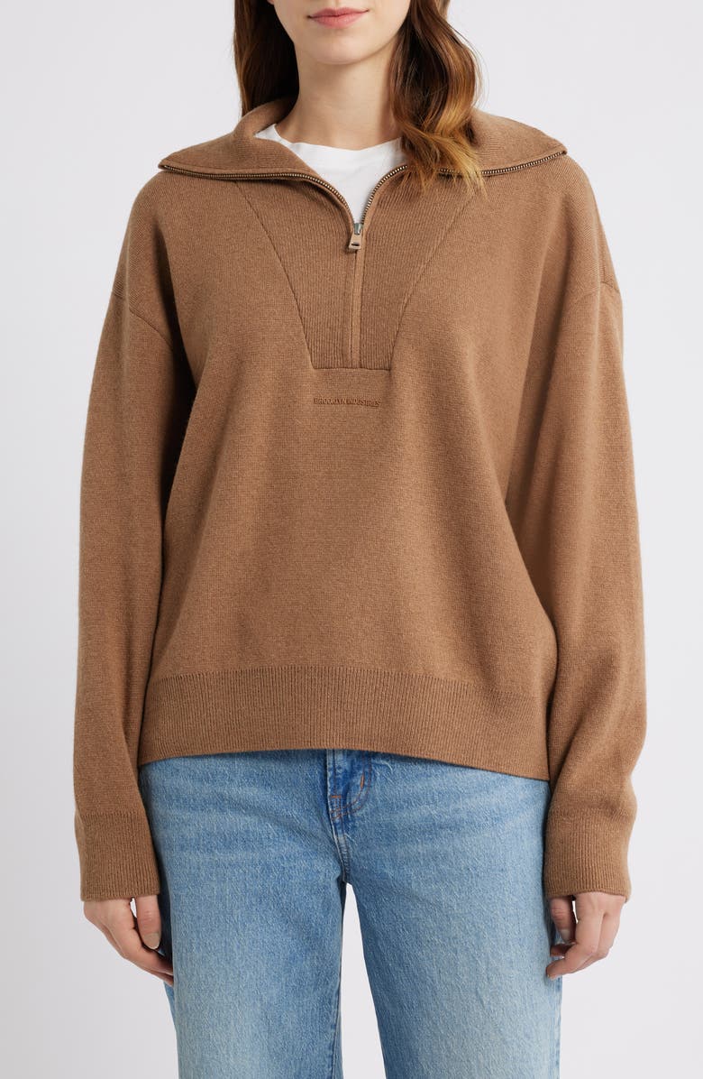 Brooklyn Industries Half Zip Polo Sweater, Main, color, Kelp