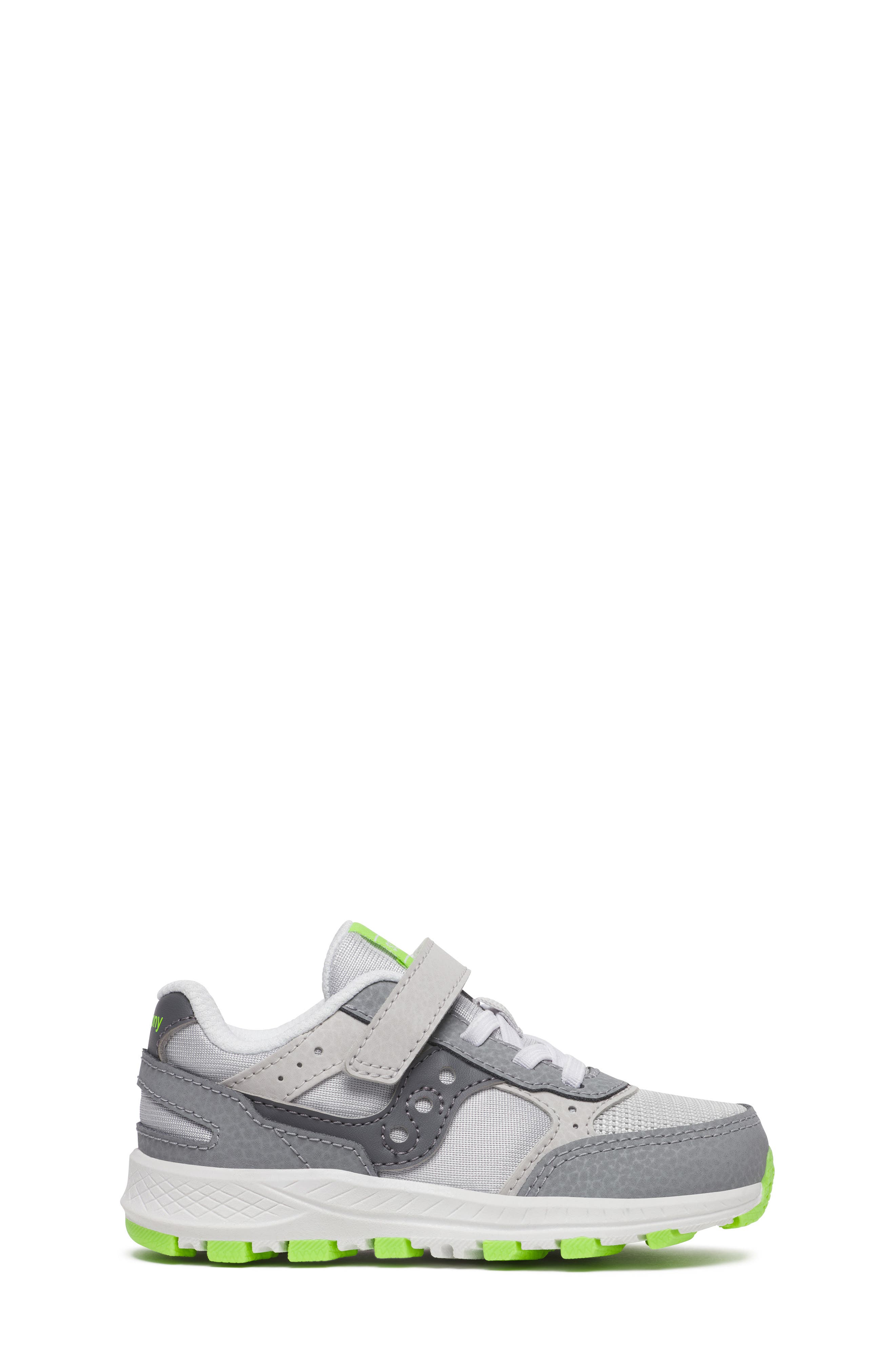 Saucony Kids' Eclipse Sneaker, Alternate, color, White/ Grey/ Lime