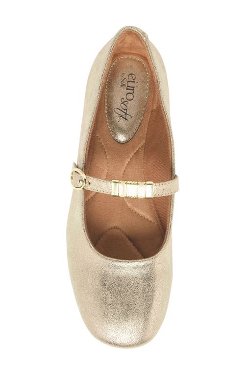 Eurosoft Khloe Mary Jane Flat In Gold