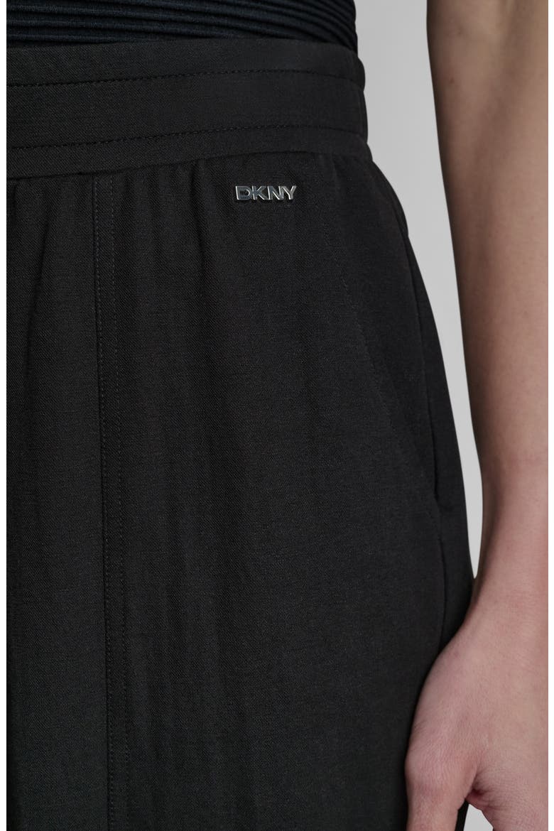 Logo Pull-On Wide Leg Pants, Alternate, color, BLACK