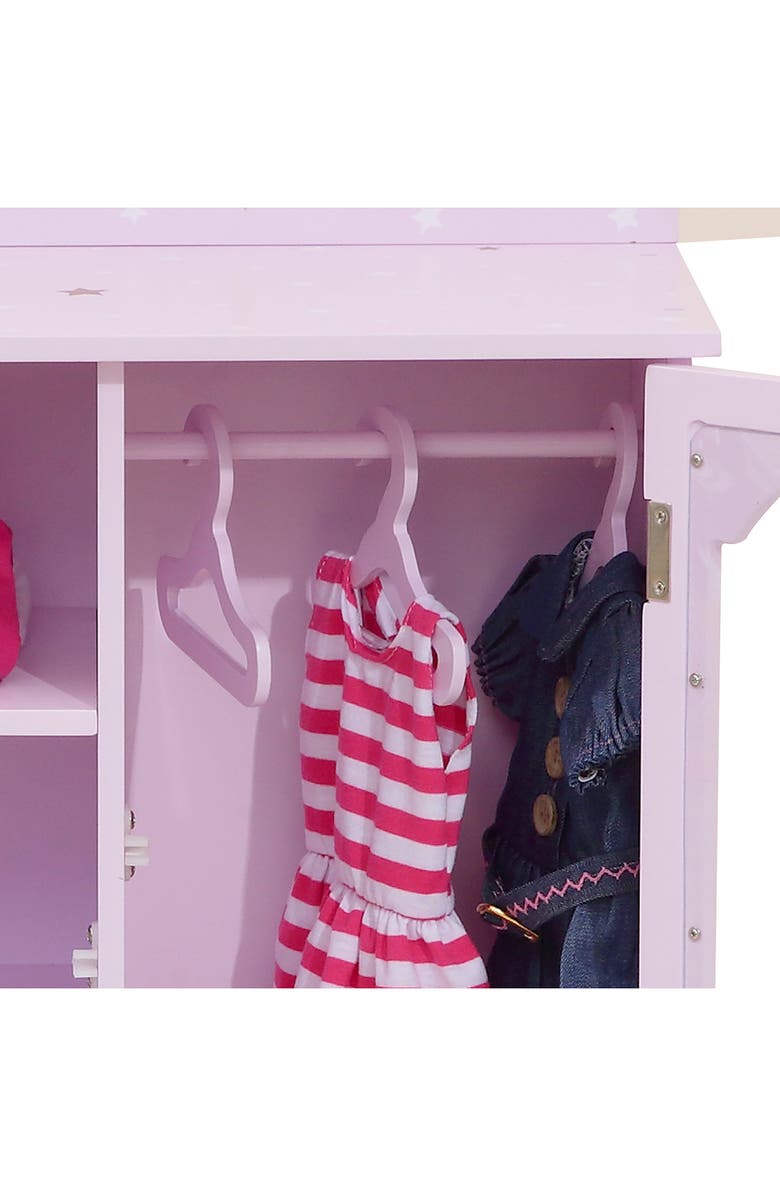 Teamson Kids Olivia's Little World Twinkle Stars Princess Fancy Doll Closet, Alternate, color, Purple/ White