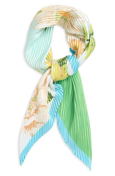 Sunshine Garden Pleated Diamond Scarf