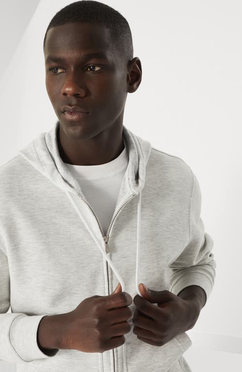 Brunello Cucinelli Cashmere-terry Cotton Zip-up Hoodie In Pearl Grey
