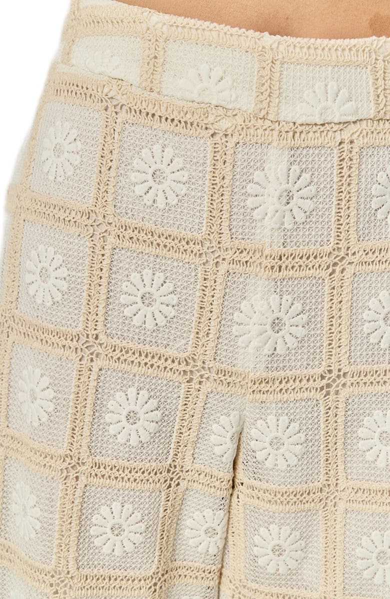 English Factory The Bria Crochet Pants, Alternate, color, Natural