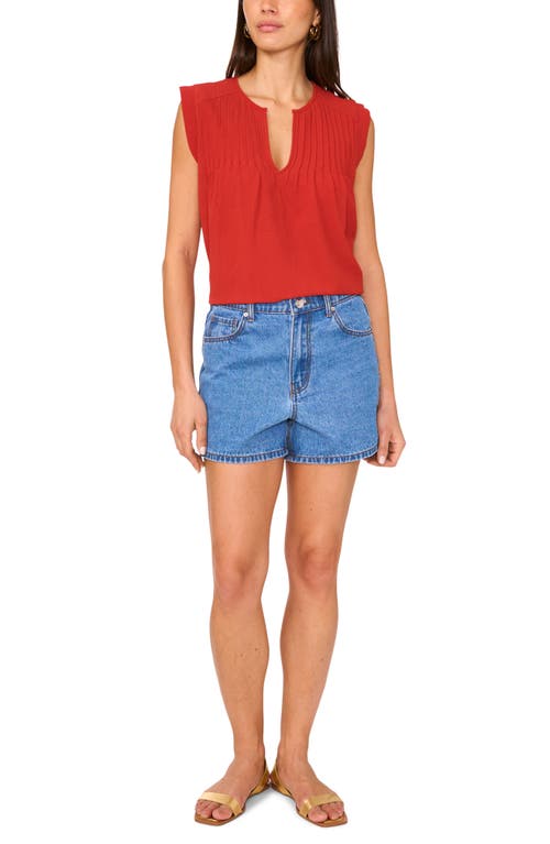 Vince Camuto Crepe Tank In Red