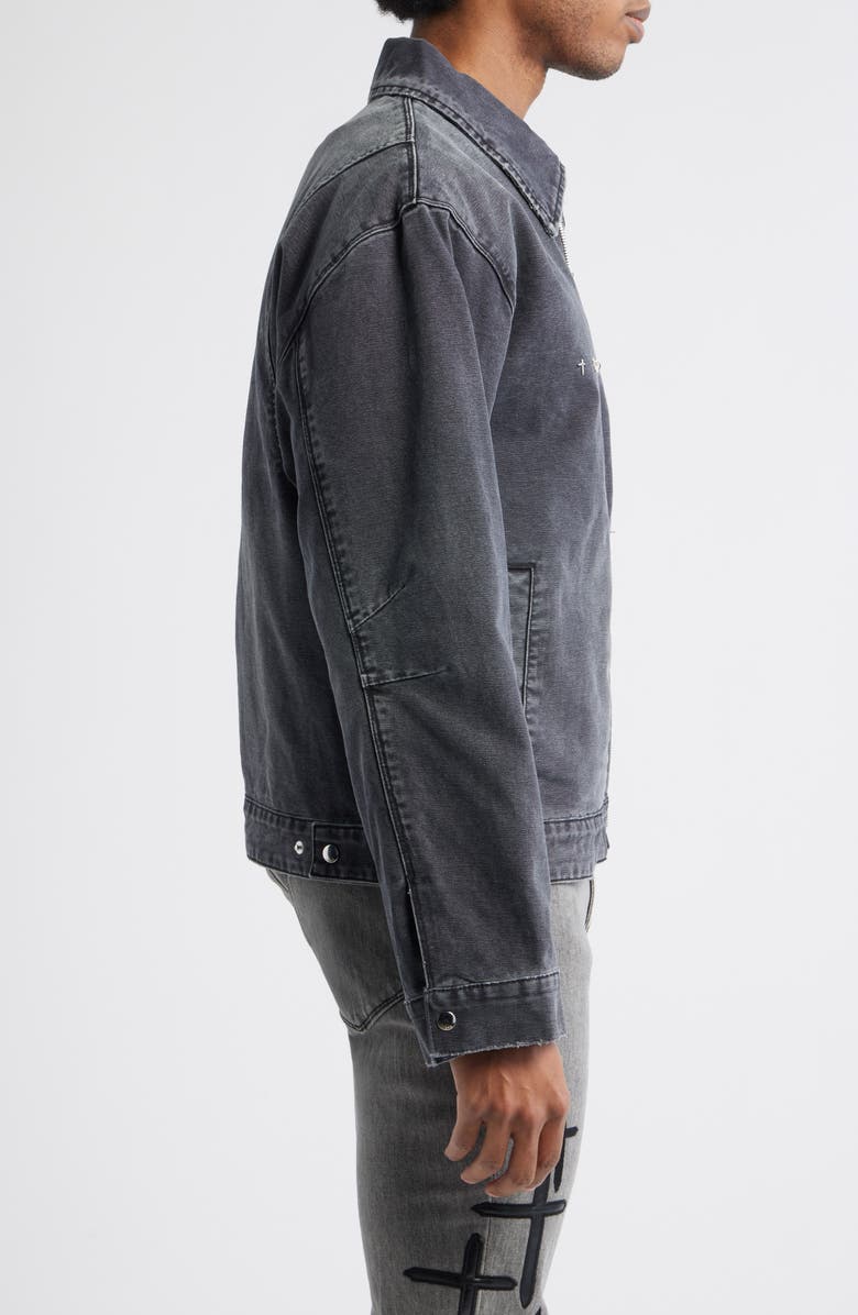 RtA Easton Denim Workwear Jacket, Alternate, color, Vintage Black