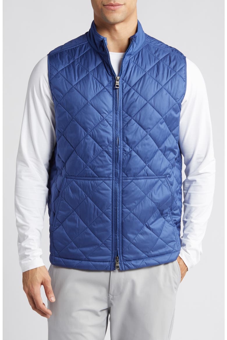 Bedford Water Resistant Quilted Vest, Main, color, ATLANTIC BLUE