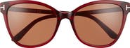 TOM FORD Ani 58mm Gradient Cat Eye Sunglasses