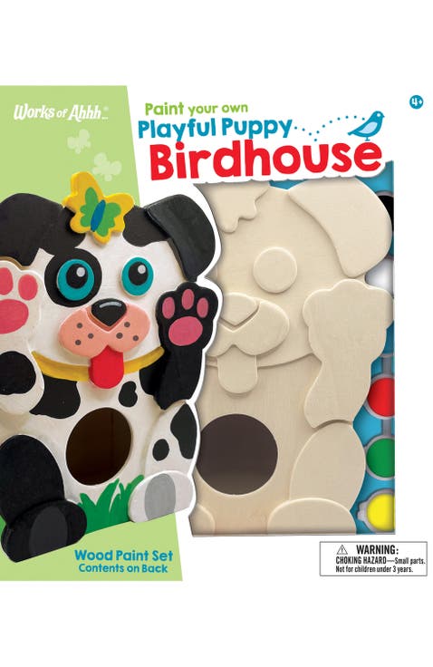 Playful Puppy Birdhouse Wood Craft Kit
