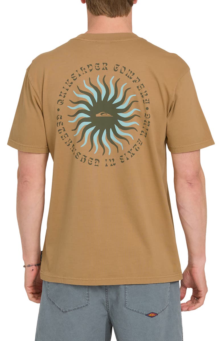 Quiksilver Sunny Day Graphic Cotton T-Shirt, Alternate, color, Tobacco