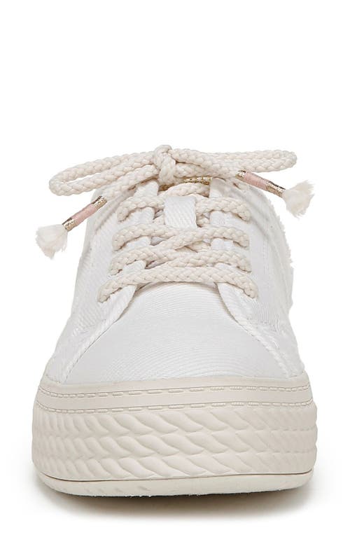 Blowfish Malibu Women's Super Slide Mule Platform Sneakers In White Twill Fabric