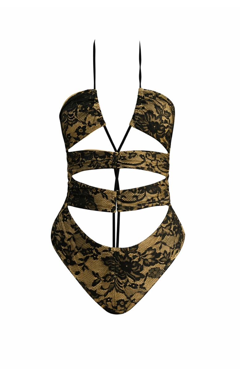 Ivy Swimwear Nocturna Monokini, Main, color, Black