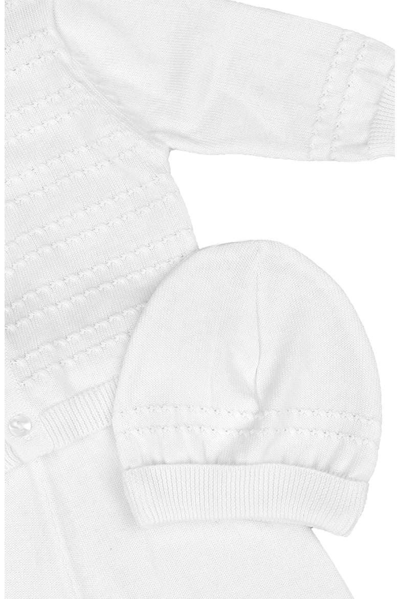 Cotton Cardigan, Pants & Hat Set, Alternate, color, WHITE