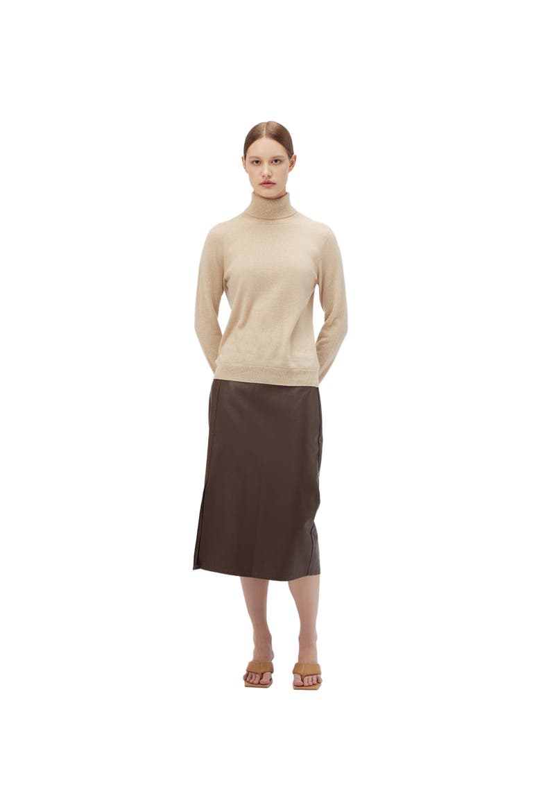 Essential Cashmere Turtleneck Sweater, Alternate, color, beige