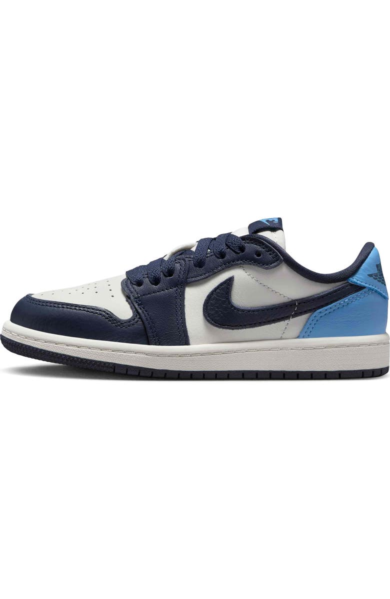 Nike Kids
Air Jordan 1 Low Sneaker, Alternate, color, Obsidian/ Sail/ Blue