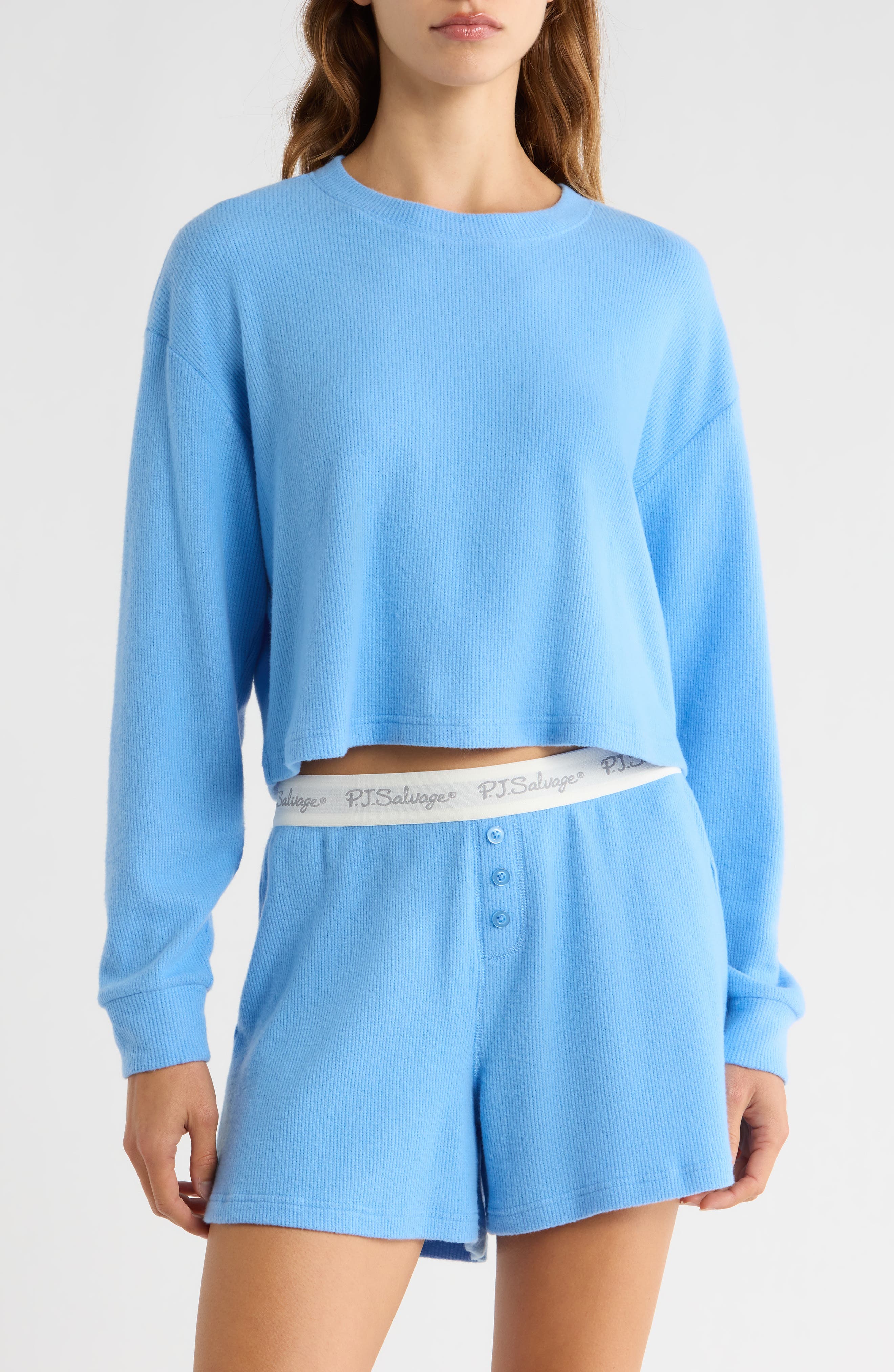 PJ Salvage Waffle Knit Short Pajamas