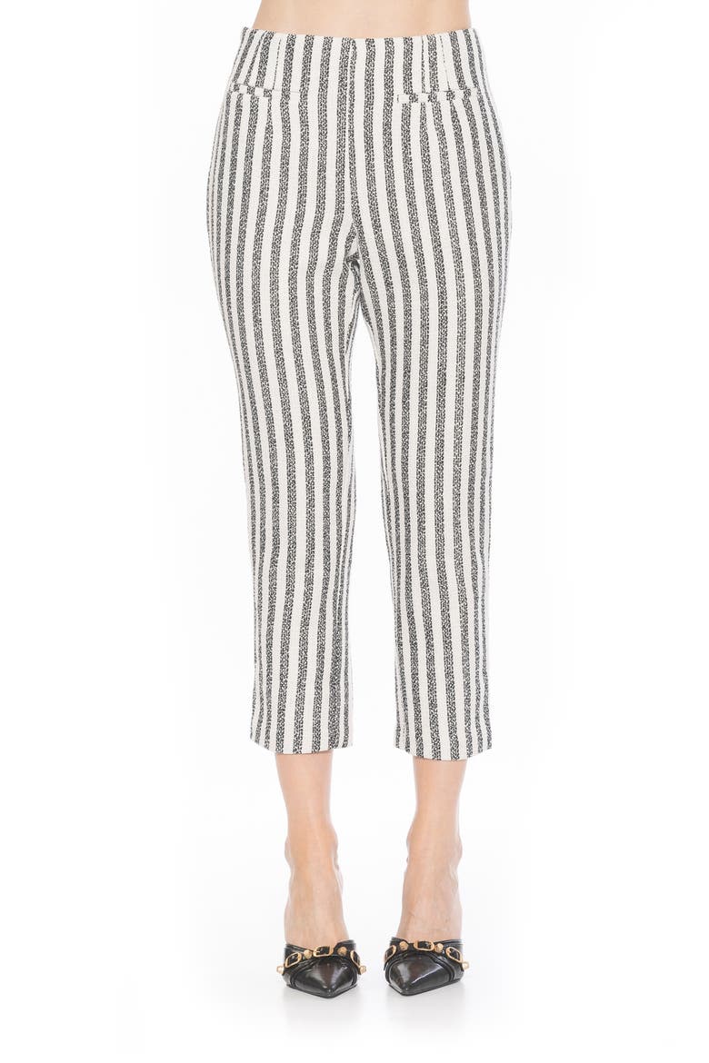 Clio Crop Tapered Pants, Main, color, NAVY STRIPE