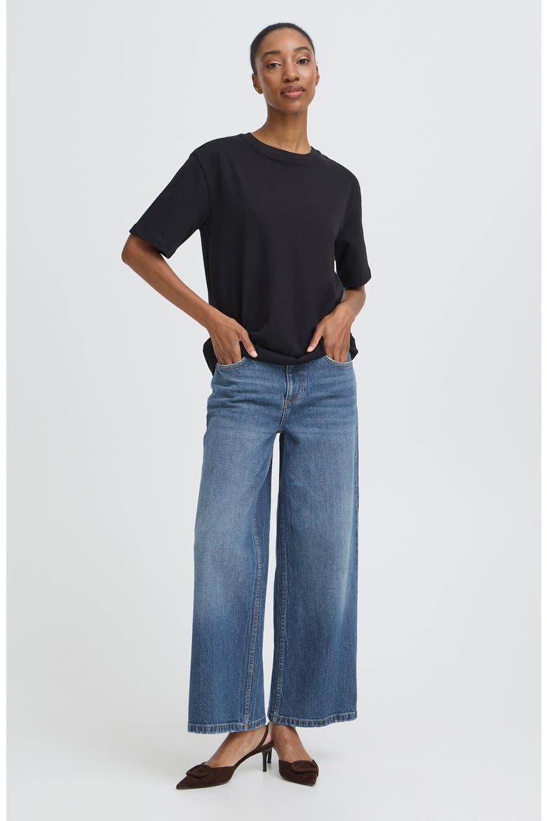 Kyjla Wide Leg Jeans, Alternate, color, MID BLUE DENIM