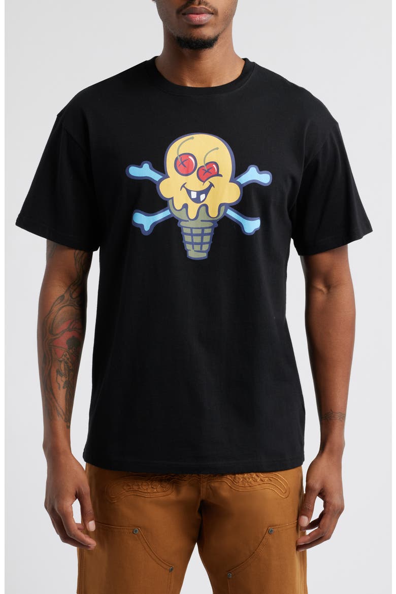 Cones & Bones Graphic T-Shirt, Main, color, BLACK