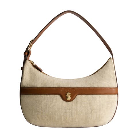 Lurex Linen Zip-Top Hobo